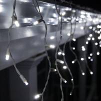 Rideau lumineux stalactite LED PRO raccordable 3m 114 LED fixes