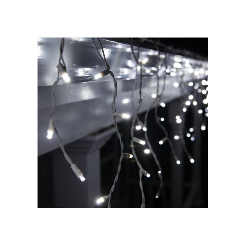 Guirlande LED stalactite flash 3M blanc chaud et blanc froid 230v