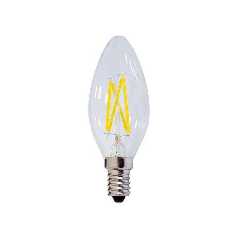 Ampoule bougie E14 C35 4W 6000k filament blanc froid