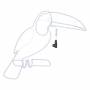 Lampe  toucan rouge et orange  professionnel