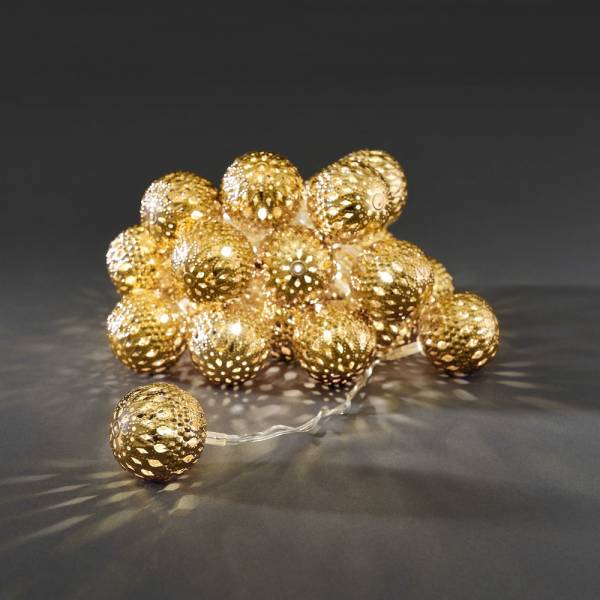 20 boules décoratives dorées