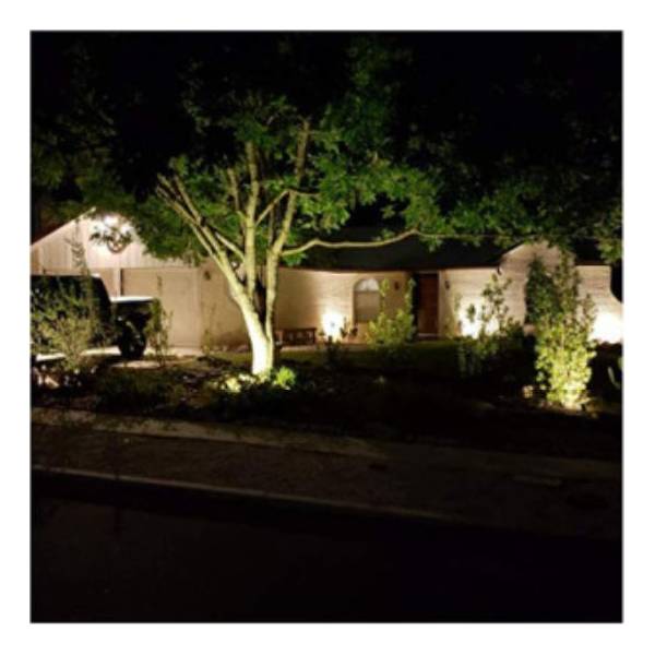 Spot sur pied LED extérieur noir alu 5w orientable blanc chaud 12V  professionnel garden pro jardin terrasse plante arbre