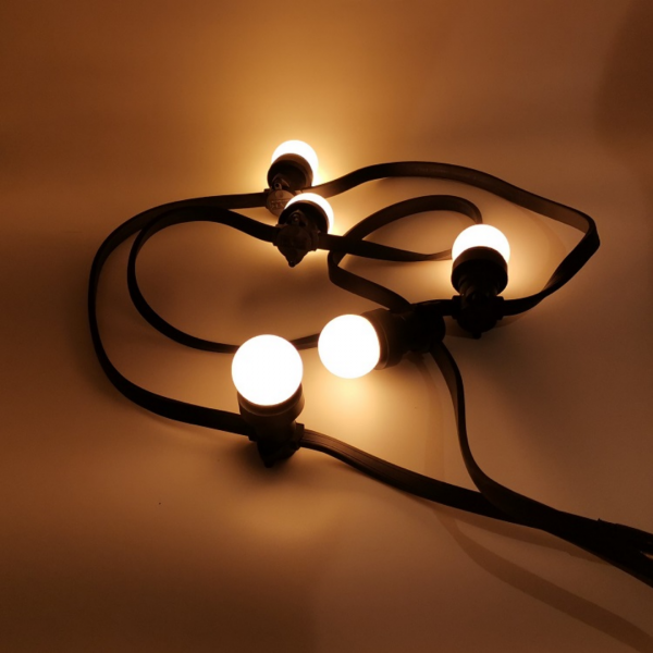 Guirlande lumineuse LED - 10 ampoules - Blanc chaud - 1 m