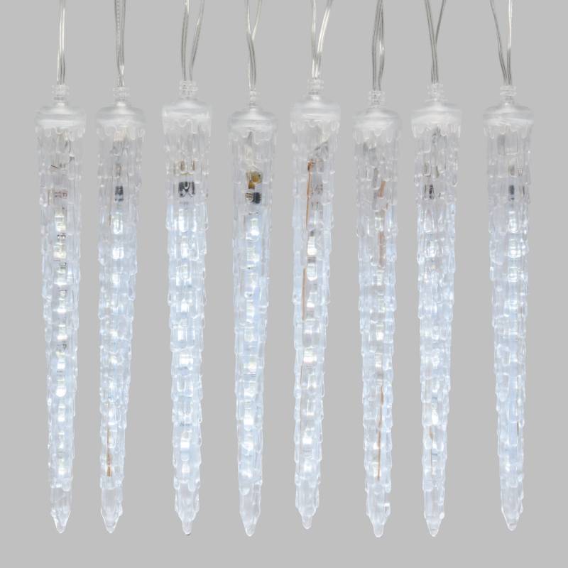 Stalactite lumineuse L3,60 m Glaçons Blanc froid 81 LED - Décoration  lumineuse - Eminza