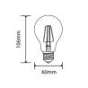 Ampoule filament dimmable 4W E27 LED blanc chaud 2700K A60 