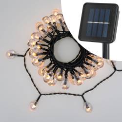 Guirlande lumineuse exterieur lampe solaire， 50 led 7 m 8 modes