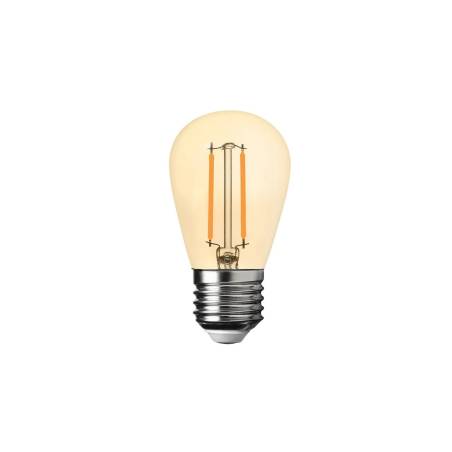 Ampoule Déco LED Filament, Aspect Point Noir, G125, culot E27, 6W cons.  1800K Blanc Chaud