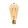 Ampoule Guinguette vintage 2W filament verre ambré ST64 Edison blanc chaud 2200K