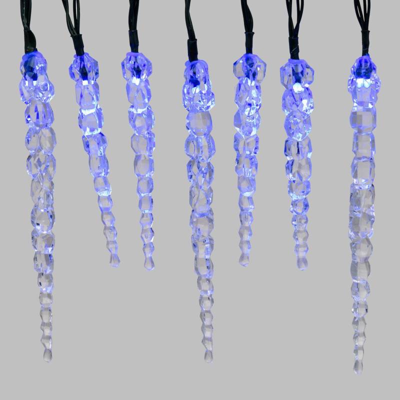 Guirlande lumineuse décorée 40 Glaçons GHP 3D LED BLEU 4+8m 