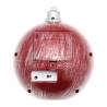 Lanterne Boule de Noël H16cm Plastique Antique Red Rouge Antique GLITTER LED BLANC