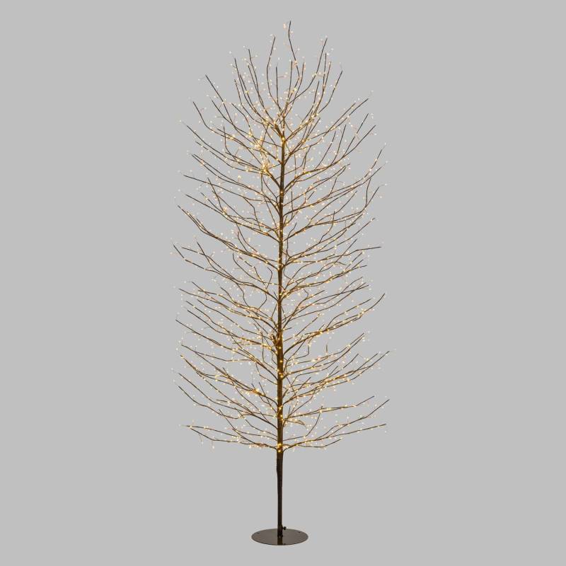 Arbre Lumineux TILLEUL Marron H230cm 1560 MicroLED FlashLED Blanc chaud