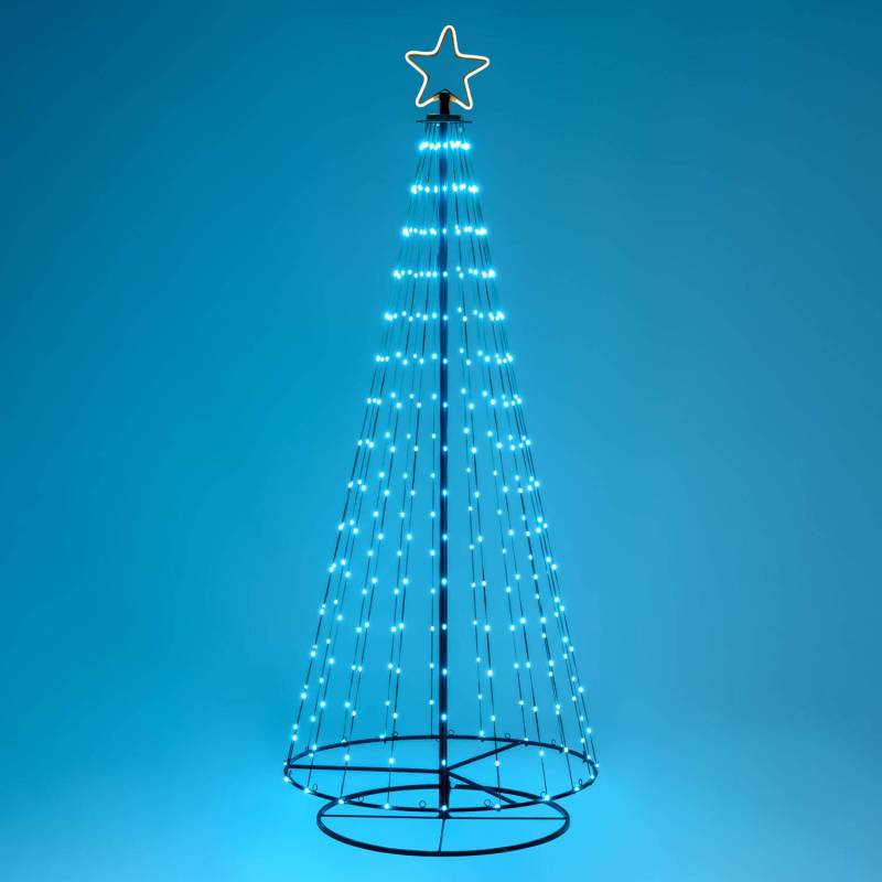 Sapin Conique CMT Métal H200cm 304 GOUTTES de Lumière PIXEL LED 