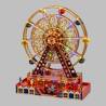 Village de Noël Grande Roue Panoramique H48cm avec mouvement en Rotation à LED Musique H48