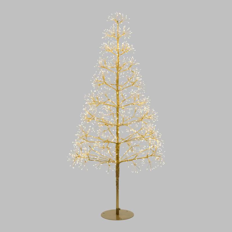 Arbre Conique Riche RICH Champagne H150cm 1500 MicroLED FlashLED avec Rameaux de Led 5m+Ø70xH150cm 