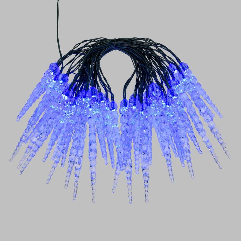 Guirlande lumineuse décorée 40 Glaçons 3D LED BLEU 8m Lotti