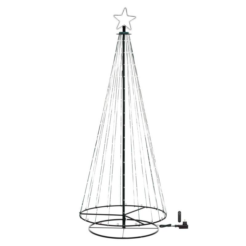 Sapin Conique CMT Métal H200cm 304 GOUTTES de Lumière PIXEL LED 