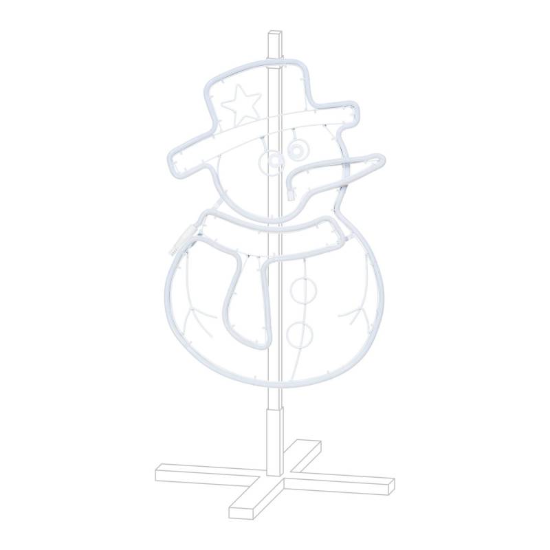 Bonhomme de Neige SMD Néon double face 4m+36xH55cm  