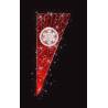 Décor de Noël Candélabre H 1.50 m x L 0.60 m Cordon Blanc Glace Guirlande Rouge flash Blanc Glace  