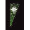 Décor de Noël Candélabre H 1.50 m x L 0.60 m Cordon Blanc Glace Guirlande Vert flash Blanc Glace  