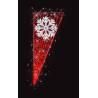 Décor de Noël Candélabre H 2.00 m x L 0.82 m Cordon Blanc Glace Guirlande Rouge flash Blanc Glace  