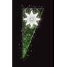 Décor de Noël Candélabre H 2.00 m x L 0.82 m Cordon Blanc Glace Guirlande Vert flash Blanc Glace  