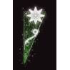 Décor de Noël Candélabre H 2.10 m x L 0.82 m Cordon Blanc Glace défilant Guirlande Vert flash Blanc Glace  