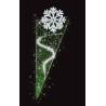 Décor de Noël Candélabre H 2.30 m x L 0.82 m Cordon Blanc Glace défilant Guirlande Vert flash Blanc Glace  