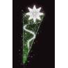 Décor de Noël Candélabre H 2.30 m x L 0.82 m Cordon Blanc Glace défilant Guirlande Vert flash Blanc Glace  