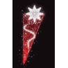 Décor de Noël Candélabre H 2.30 m x L 0.82 m Cordon Blanc Glace défilant Guirlande Rouge flash Blanc Glace  