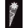 Décor de Noël Candélabre H 2.30 m x L 0.82 m Cordon Blanc Glace défilant Guirlande Blanc Glace flash  