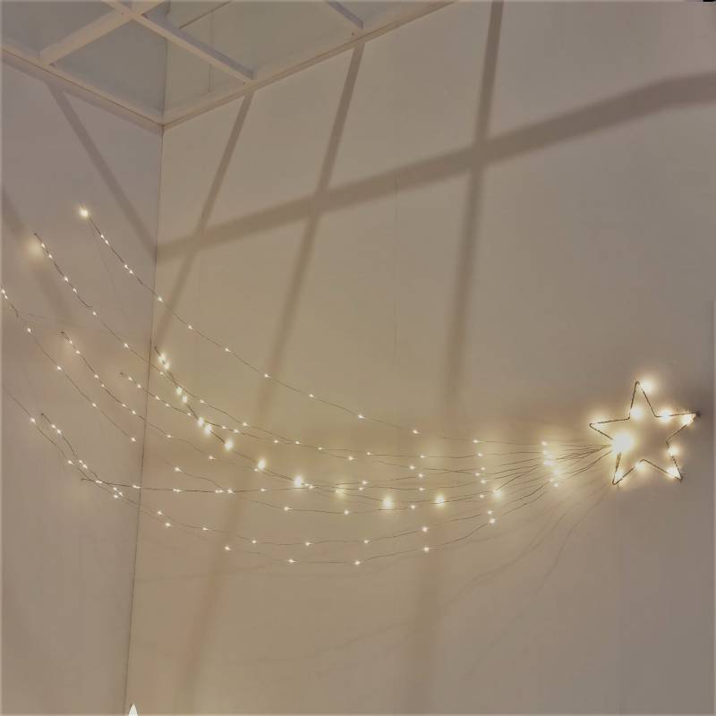 étoile lumineuse Filante 3M 290 Micro-LED blanc chaud goutte extérieur IP44 8 programmes