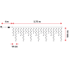 Guirlande stalactites flocons de neige H1m 136 LED blanc froid haute luminosité 8 modes câble blanc 