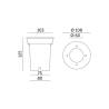 Spot encastrable Extérieur rond GU10 Acier Inoxydable extérieur IP65