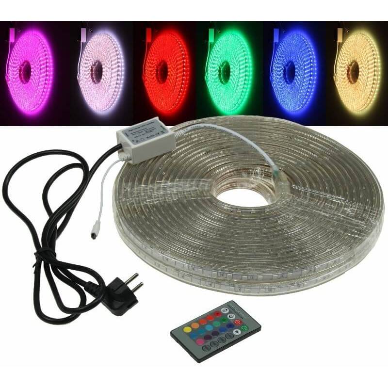 Ruban LED 10M (1 x 10M), Bande Led RGB Lumière Led Multicolore, avec  Télécommande 44 Touches