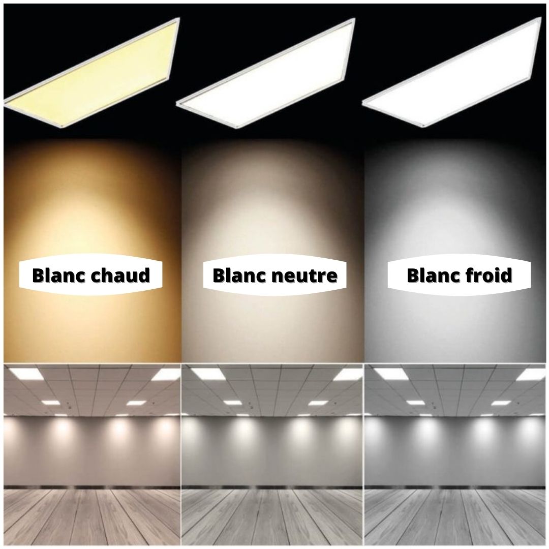 Dalle LED 600x600 40W lot de 12 Blanc Neutre 4500k Haute Luminosité