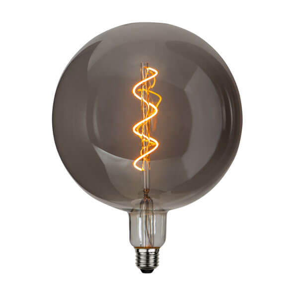Ampoule à filament LED, Globe Spirale Fumé E27