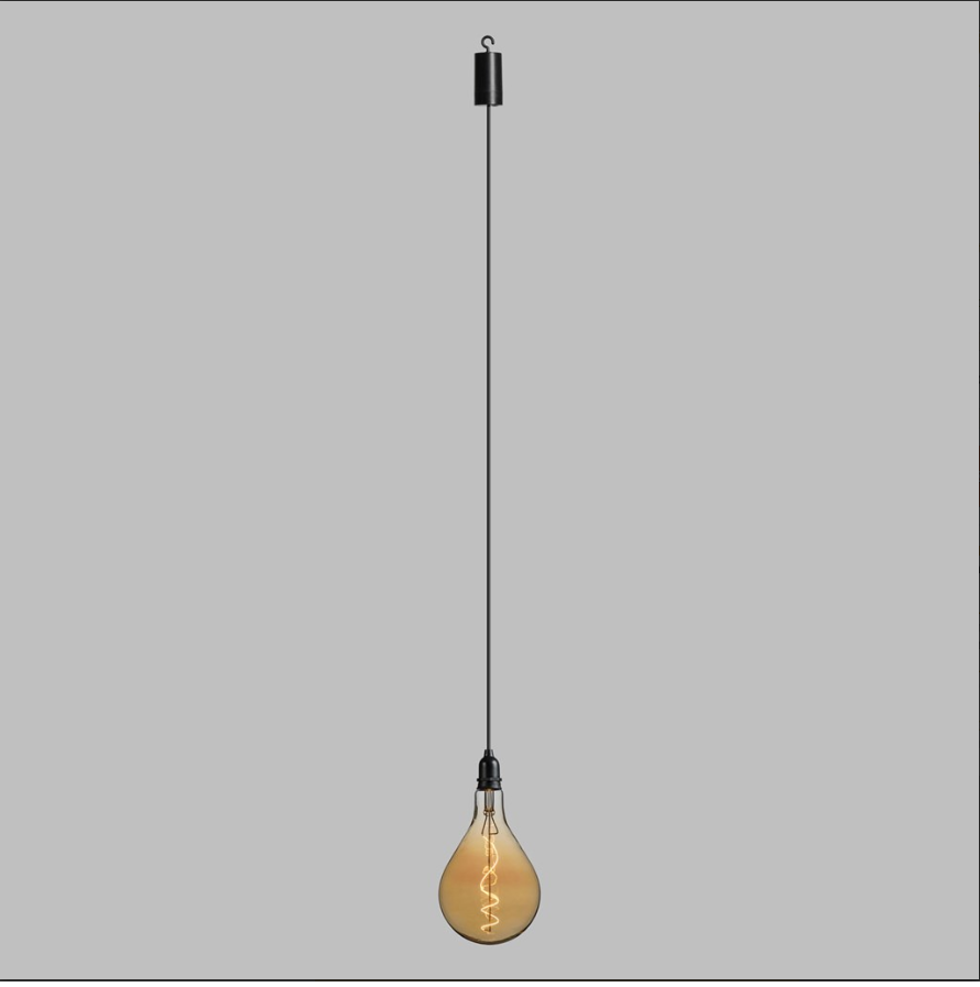Suspension en verre forme ampoule Raindrop LED à pile Ø 16 x H 28