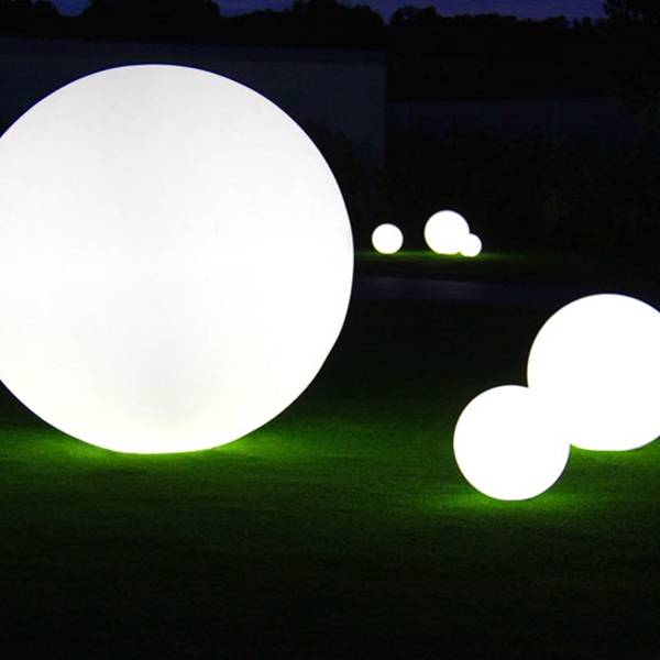 Lampe boule lumineuse jardin Led diamètre 25cm