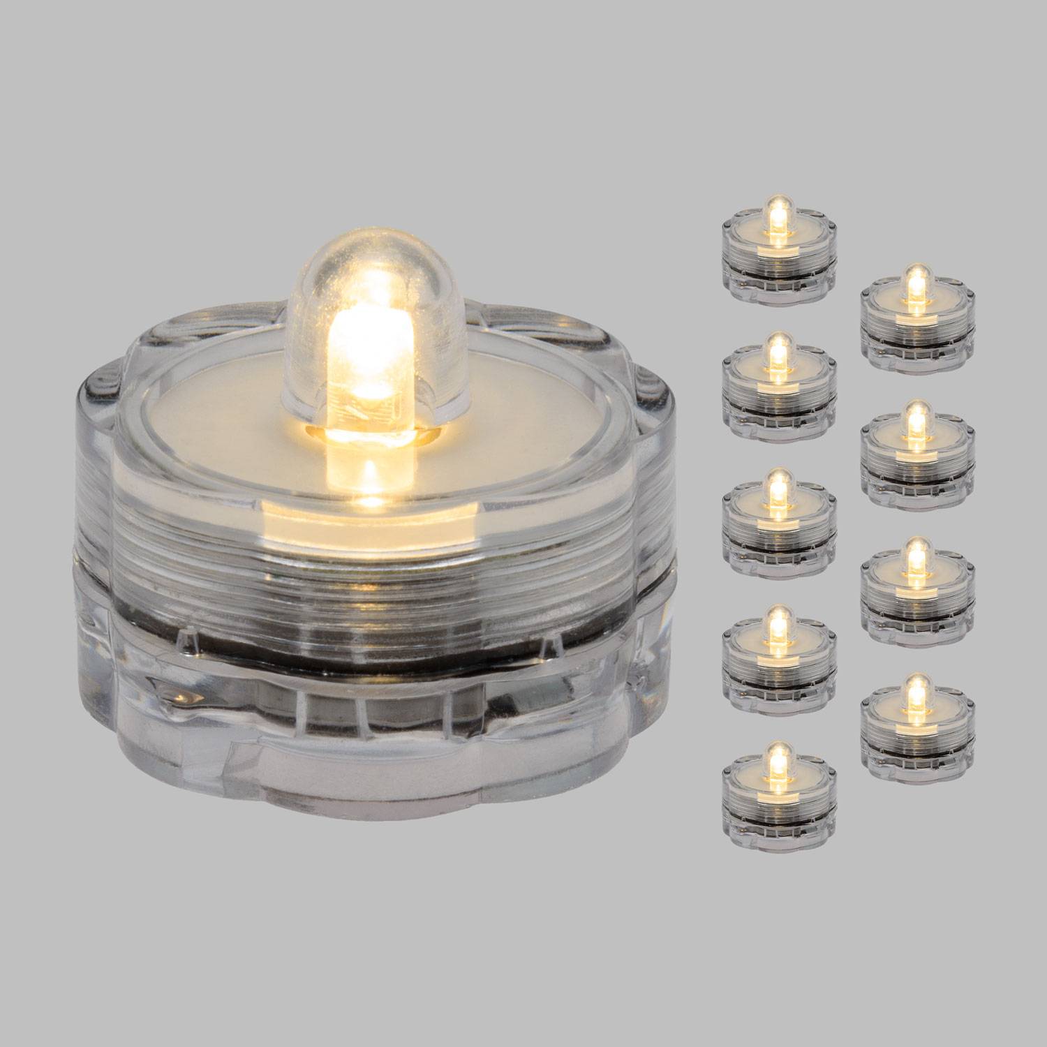 Bougies chauffe-plat LED à piles, 10 pièces, lampes créatives