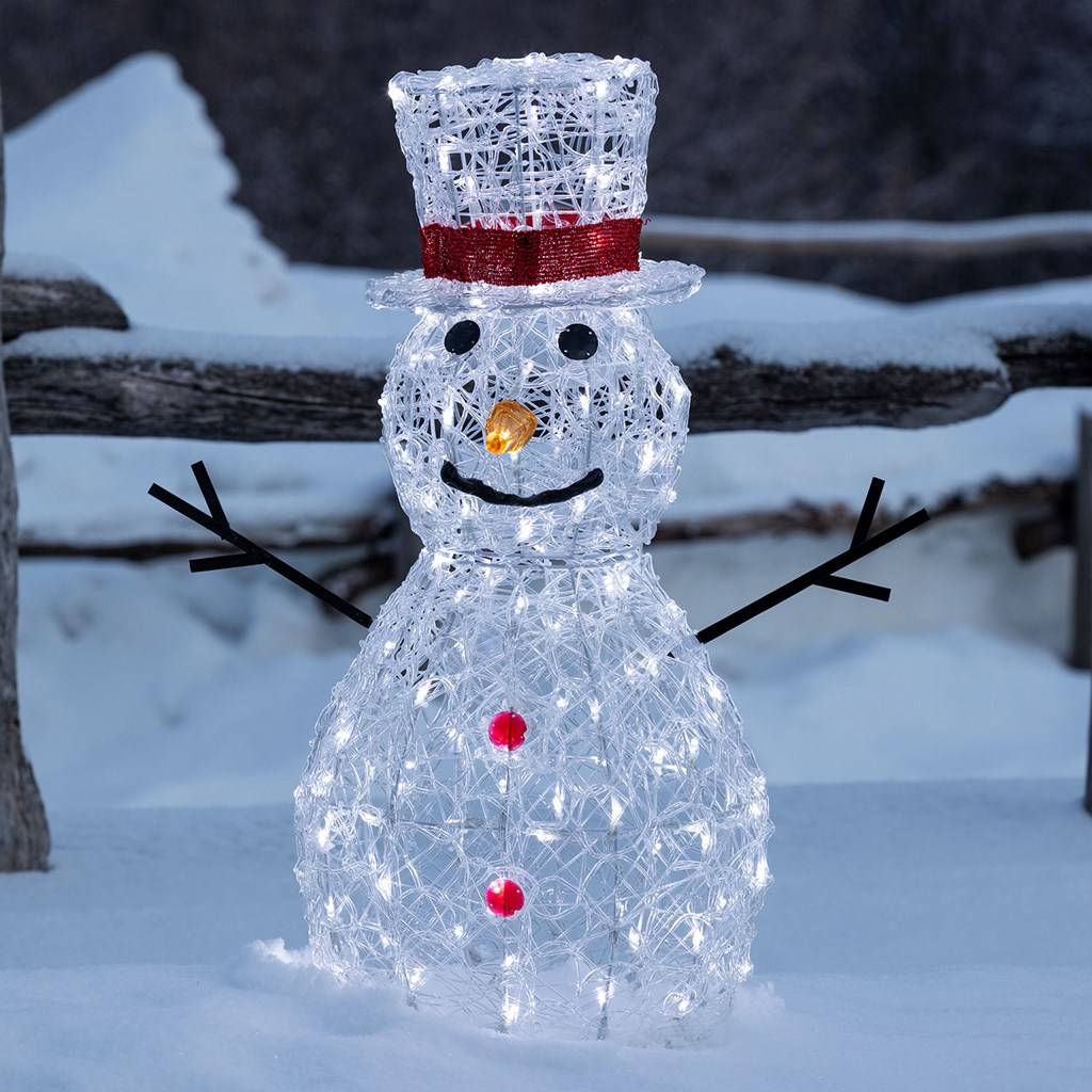 Bonhomme de neige lumineux Topek Blanc froid 160 LED - Décoration