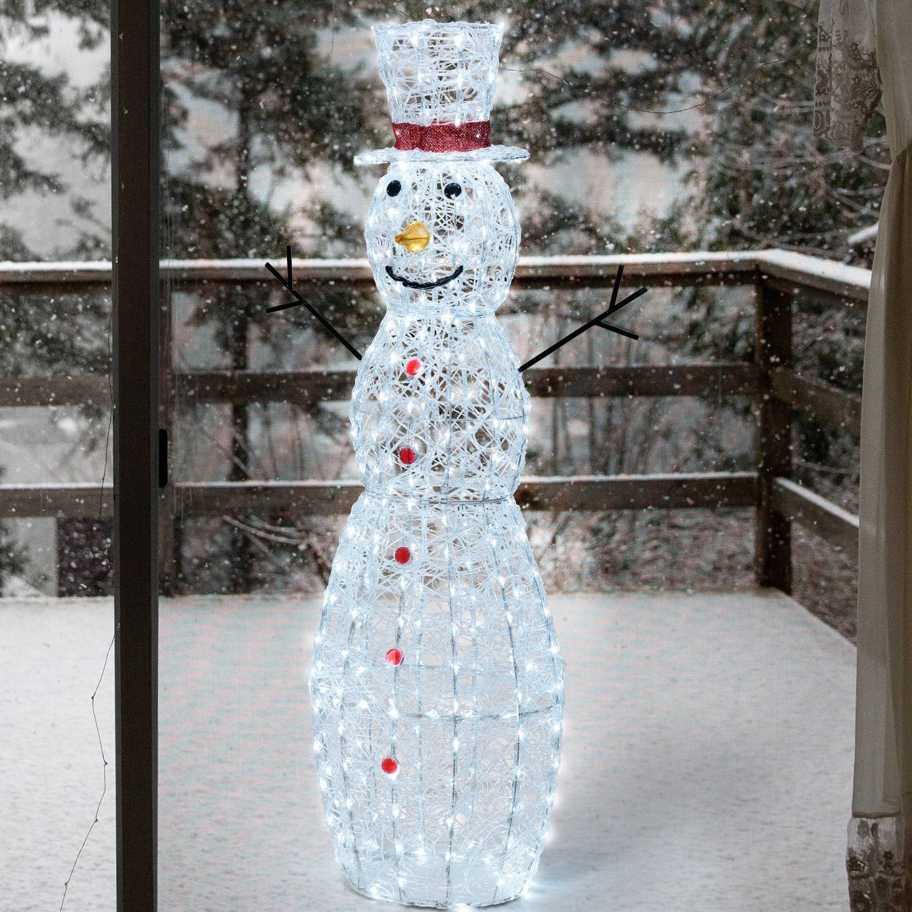 Bonhomme de neige lumineux acrylique