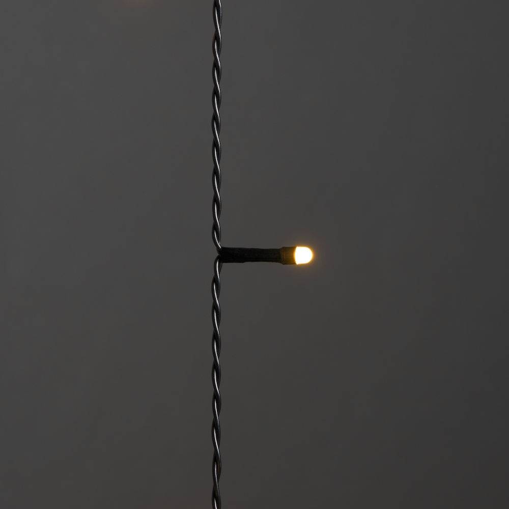Guirlande lumineuse pour sapin Noël connectée h240cm 240 LED ambré câble  noir IP44 24V Konstsmide
