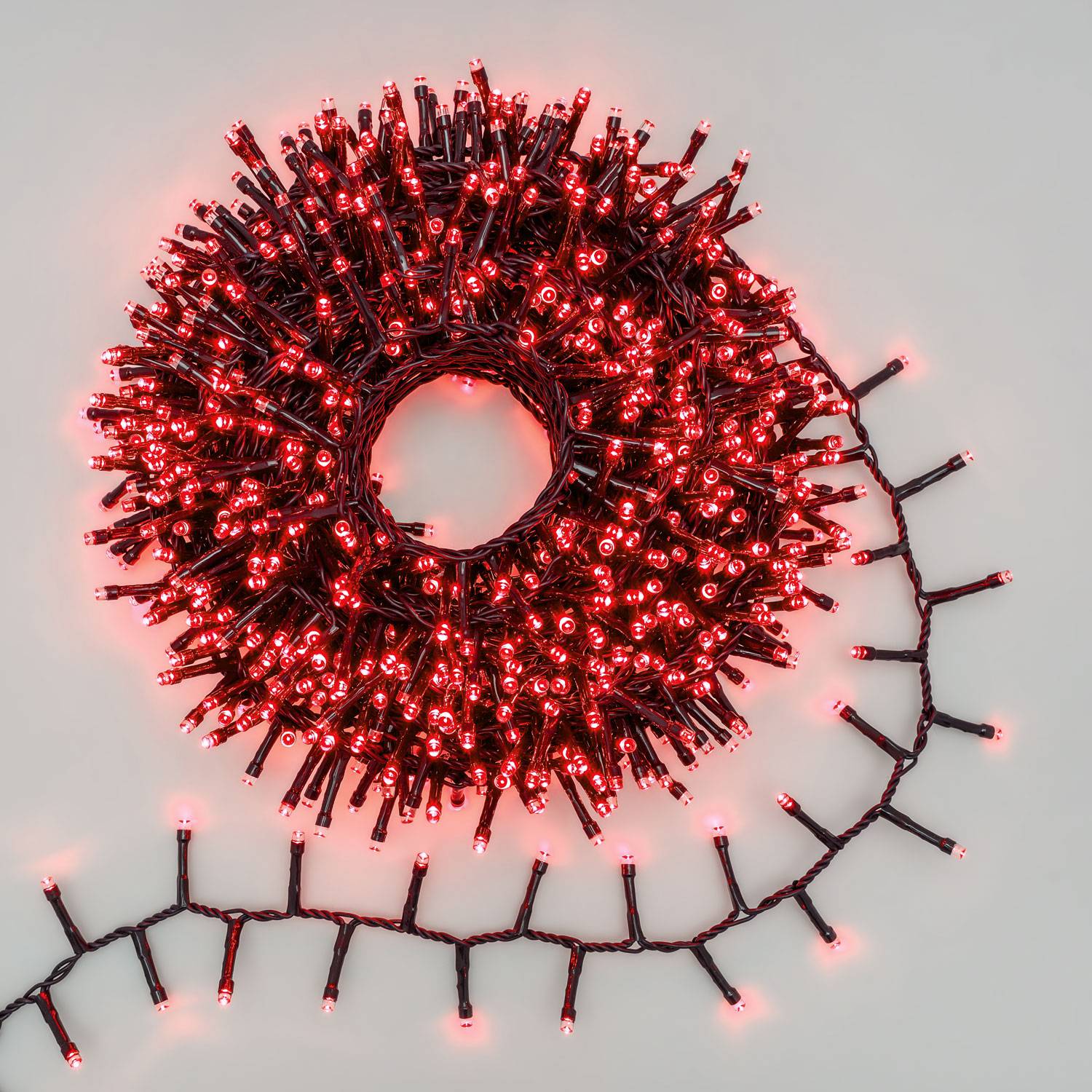 Guirlande lumineuse 100 boules rouge LED