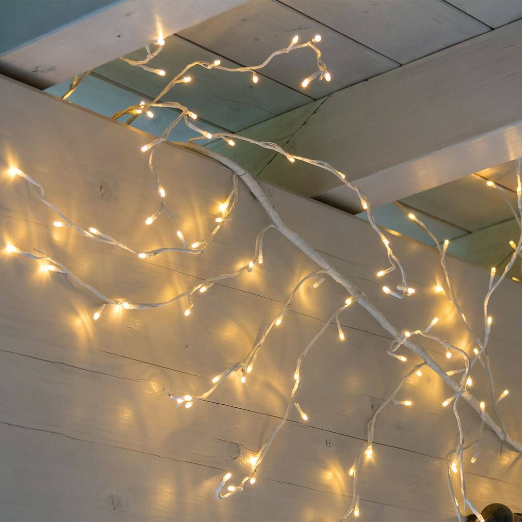 Branche lumineuse flexible blanche 3M 288 LED blanc chaud lumière fixe