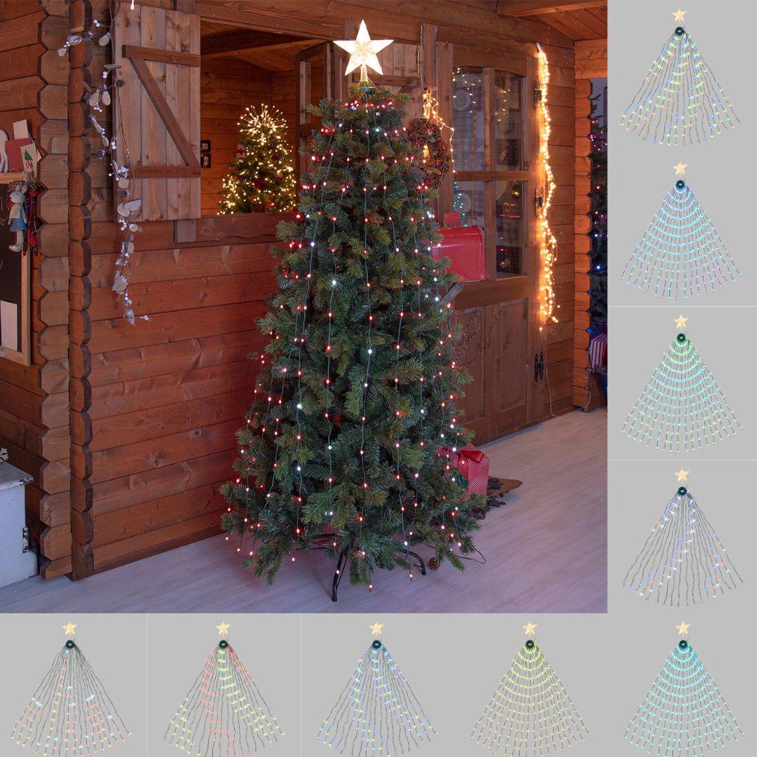 Guirlande de Noël en sapin 5m 80 LED - Avec télécommande