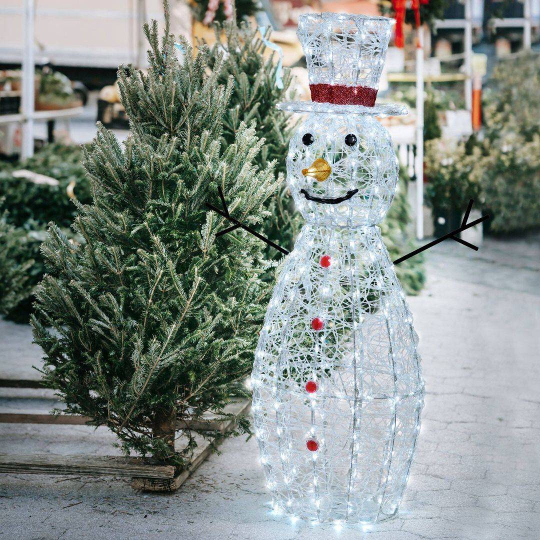 Acheter Miroir de voiture suspendu bonhomme de neige de noël, décoration 3D  en acrylique réutilisable, dessin animé, pendentif d'ornement d'arbre de  noël